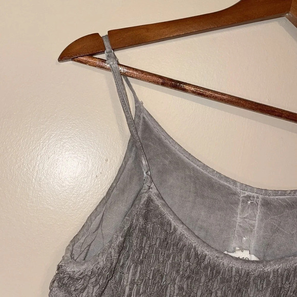 Oddy women’s dress Small 4 6 maxi hippy boho grey distressed lace flowy light - Picture 4 of 9